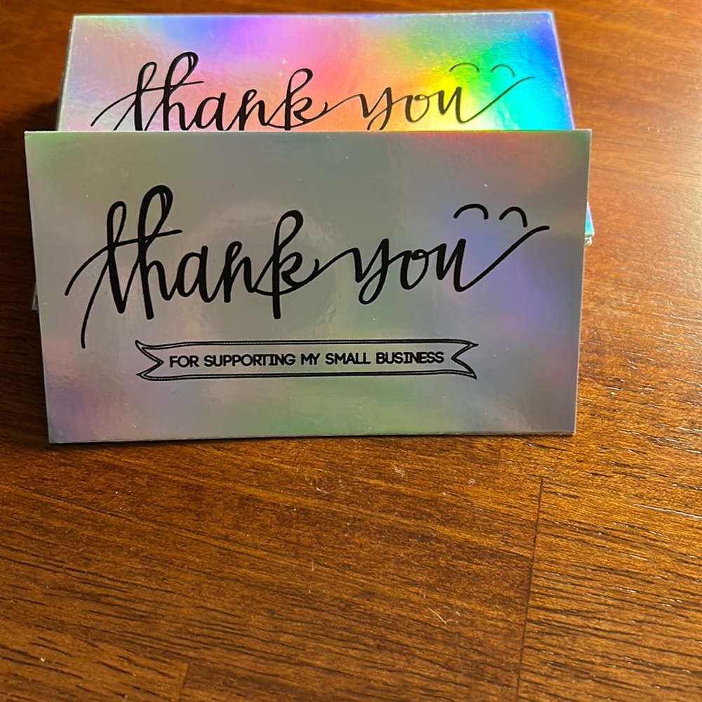 Set of 50 Thank You Cards. (Thank you for supporting my small business).